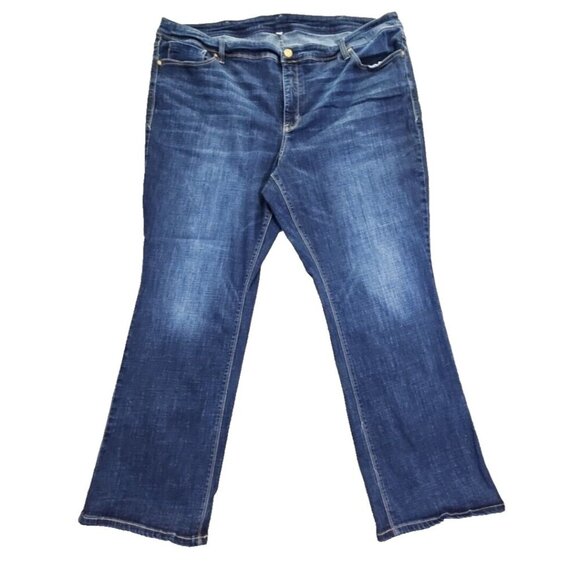 Seven 7 Jeans Women's Size 28 (W50 L30) Dark Blue Boot Cut Style 1123066 - Picture 1 of 16